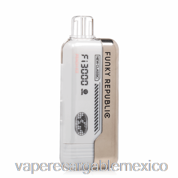 Vape Recargable Funky Republic Fi3000 Desechable Melocotón Hielo